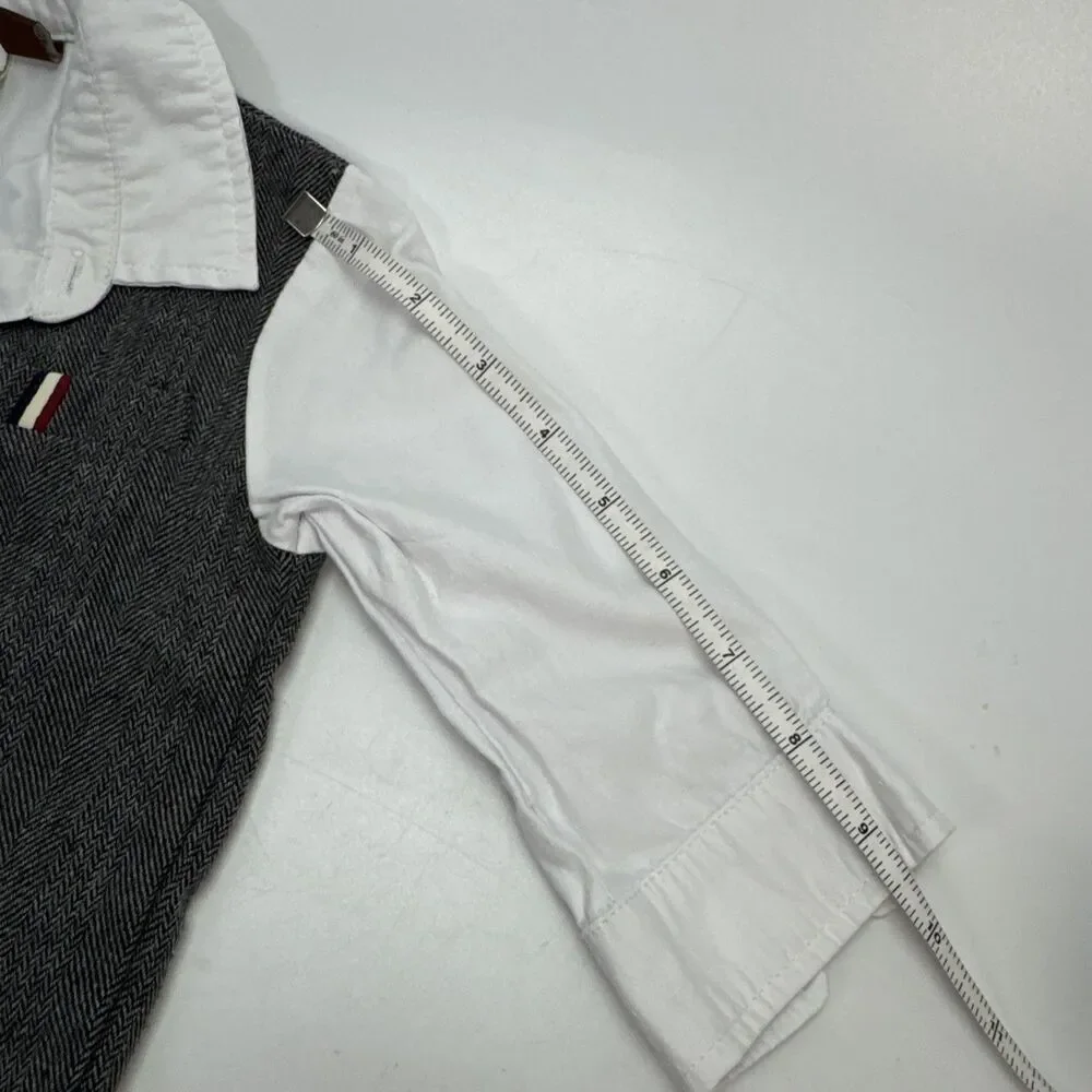 Fore!! Axel & Hudson 12-18M Boys Outfit Sewn On Vest Shirt Pants Herringbone Set